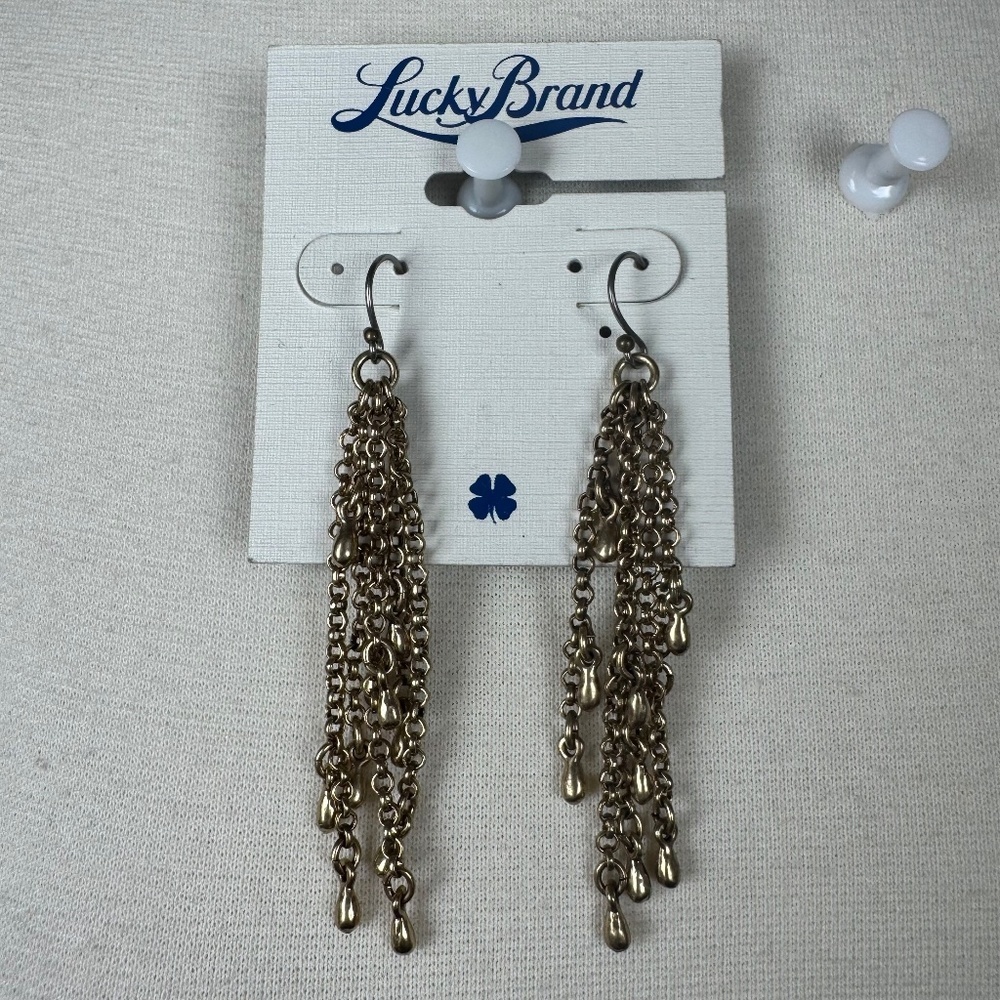 Lucky Brand Gold Chain Earrings